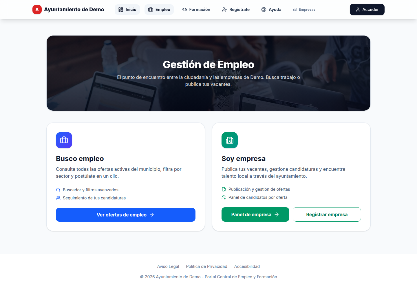 Pulsa «Empleo» en el menú — Buscar ofertas de empleo y filtrarlas